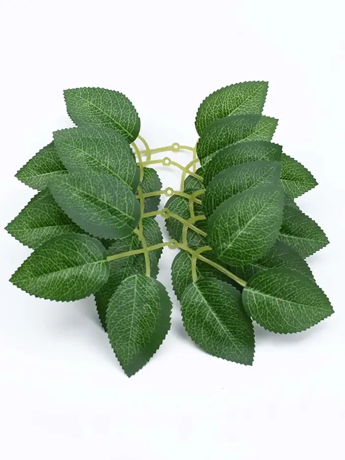 50/100 pièces plante artificielle feuilles de roses noël maison extérieure protection UV mur de jardin mariage Bouquet de mariée bricolage décoratif