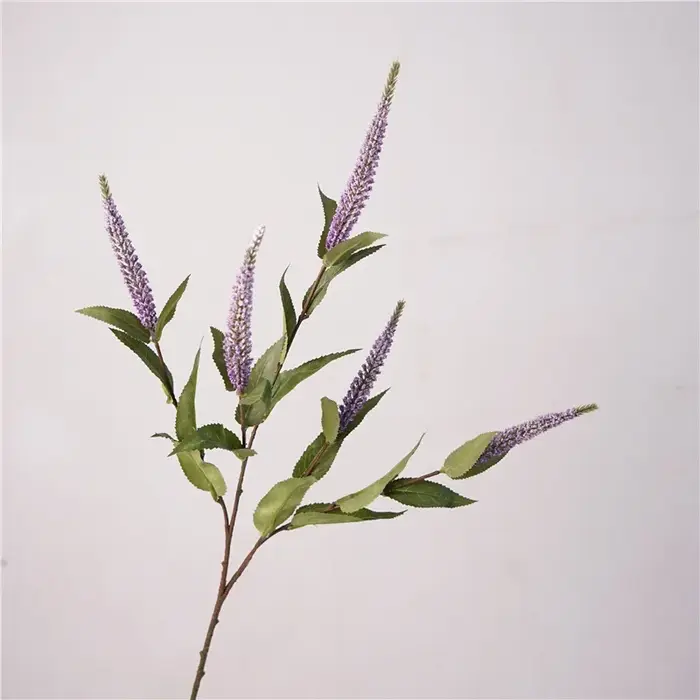 Fausses fleurs artificielles en plastique de sauge de haute qualité, 2 pièces, décoration de chambre