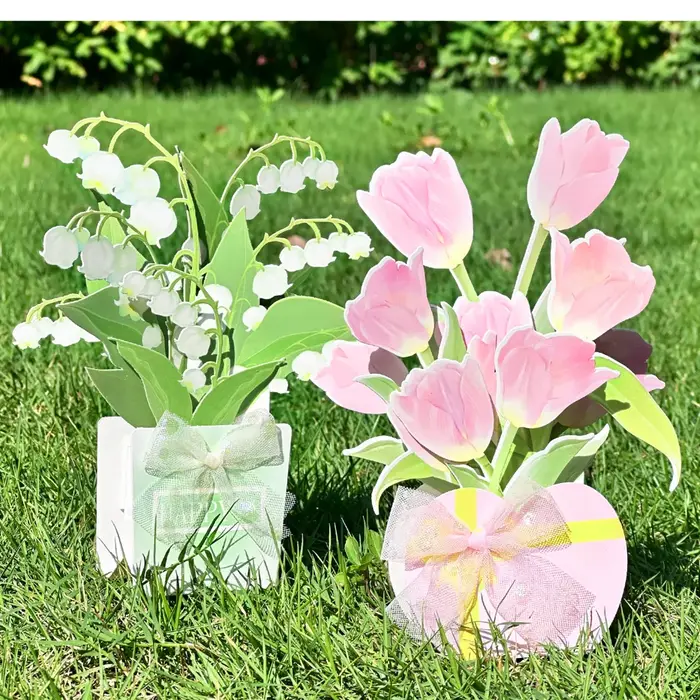 Carte 3D Fleurs Épanouies Exquises – Carte Message en Forme de Bouquet