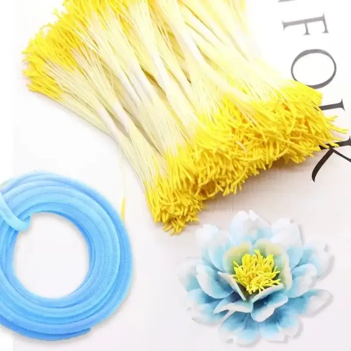 20 Pièces de Pistils Artificiels Goutte d'Eau 8CM 1mm, Étamines de Fleurs Simulées en Plastique, Noyaux de Fleurs Artisanales pour DIY et Création de Fleurs