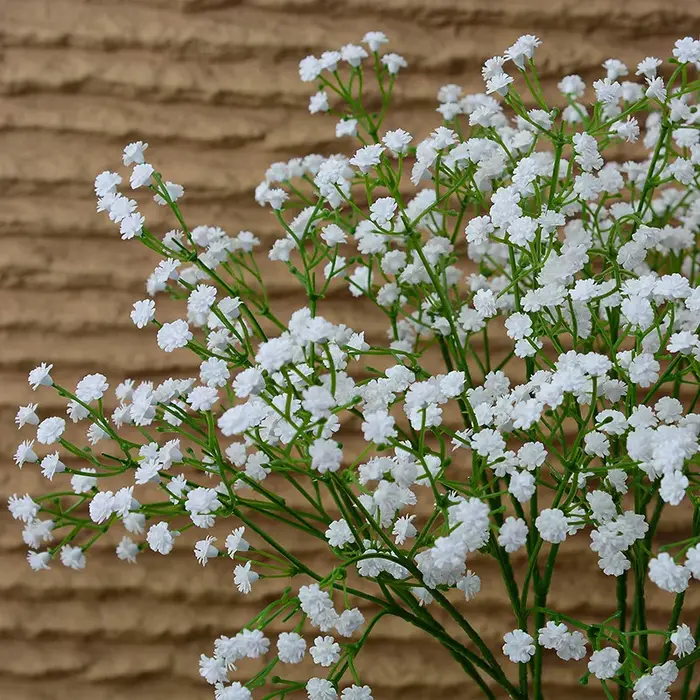 1/3 pièces blanc gypsophile fleurs artificielles mariage bricolage Bouquet décoration Arrangement en plastique fausses