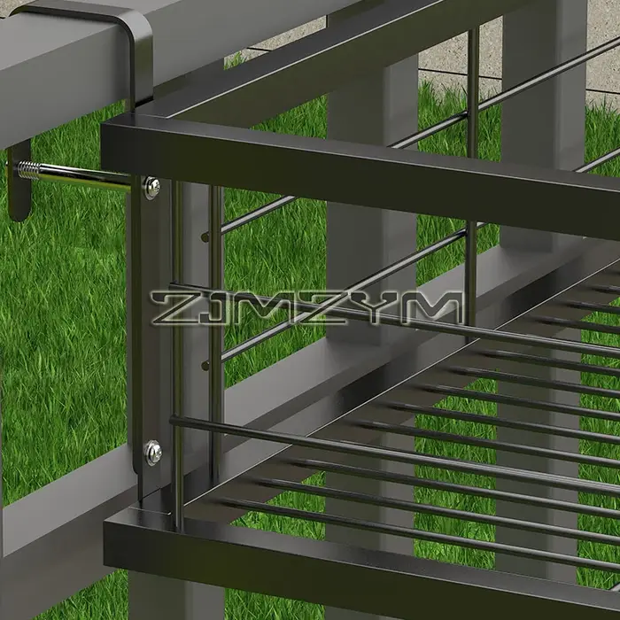 Mir de rangement pour pots de fleurs T1, supports de Cisco, étagère de jardinière de rail de balcon,
