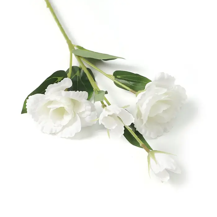 Bouquet de fleurs Eustoma artificielles en soie