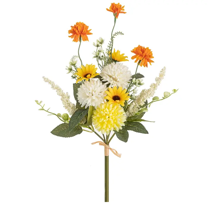 Fleur artificielle en soie Bulbou Chrysanthème Herbe à bulles pour Festival