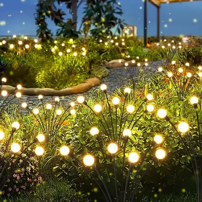 6/8/10 LED lampes de jardin à énergie solaire luciole lumières extérieures étanches vibrantes oscillantes pour la décoration de voie de Patio