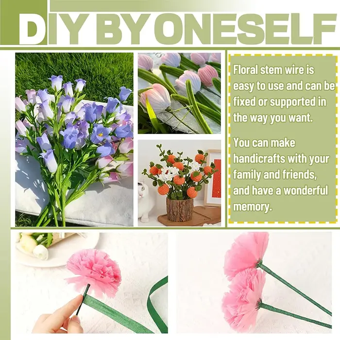 Tiges florales vertes pour arrangements floraux
