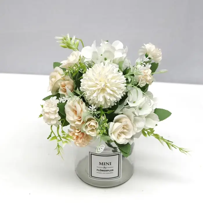 Fleurs artificielles Nuptiale Tenant Roses Bouquet De Mariage Couronne Plantes Vases Maison Chambre Cour Décor De Jardin Accessoires Scrapbooking