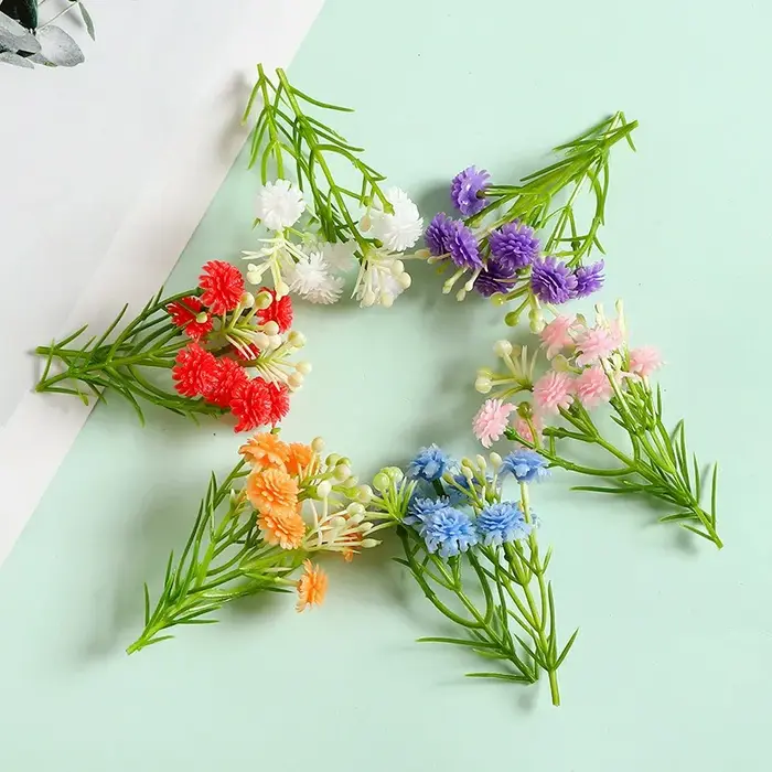 20/40 pièces fleurs artificielles 8CM fausse fleur pour la décoration intérieure décorations de mariage ornements artisanat cadeau guirlande accessoires
