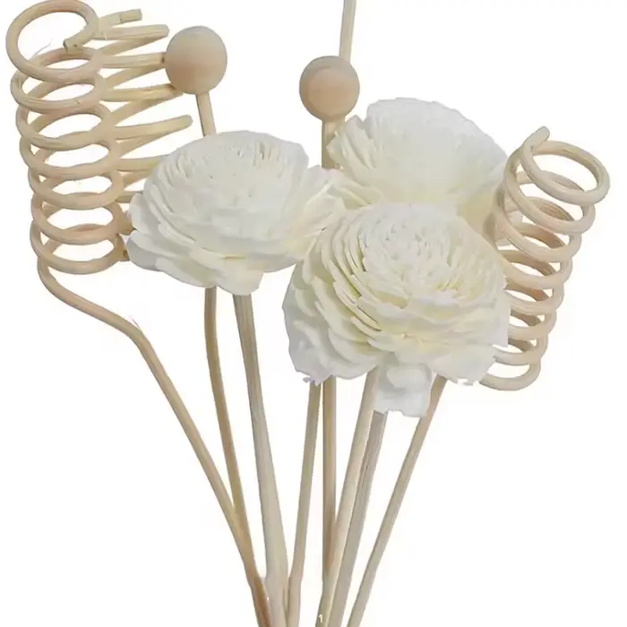 9 bâtonnets diffuseurs de parfum en rotin artificiel, recharge pour diffuseur d'arômes, bricolage fl
