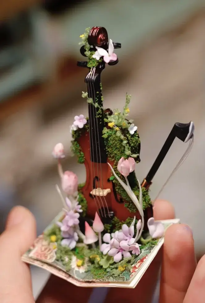 Ensemble de plantes miniatures 1:6, faits à la main, réalistes, fougères, érables, caladium en pot, tailles personnalisées exclusives, décoration de jardin pour maison de poupée BJD, art décoratif BJD
