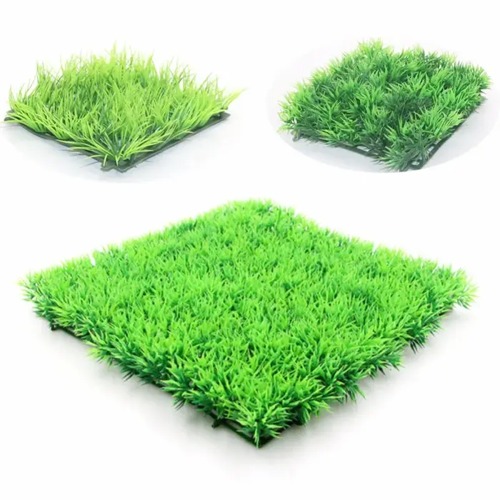 Plante d'herbe verte en plastique ABS artificiel