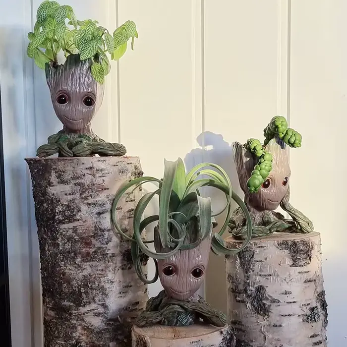 Pots de fleurs de jardinière Groot, décoration de maison, Pot de fleurs d'intérieur, ornements d'arbre pour homme, Statue de figurine d'anime, artisanat d'art, cadeaux pour enfants et hommes