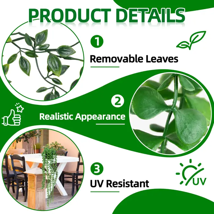 Plantes suspendues artificielles résistantes aux UV