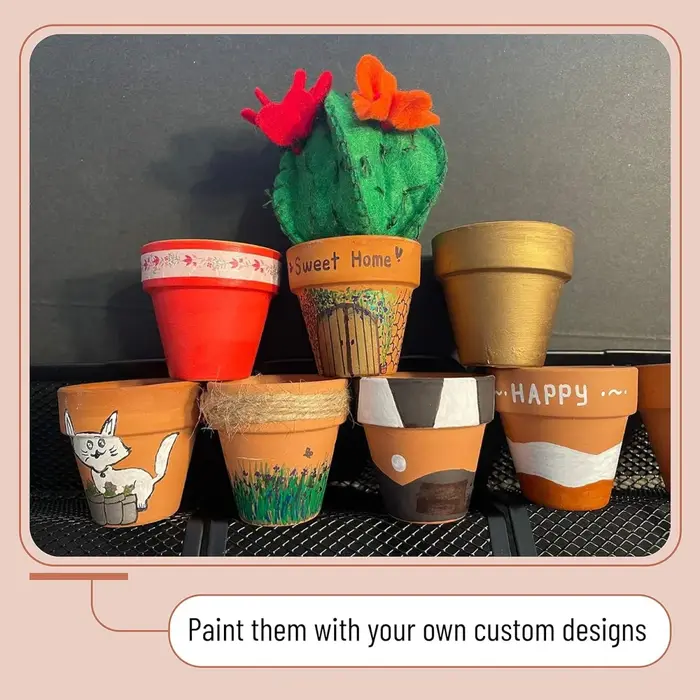 Pots de fleurs en terre cuite de 4 pouces
