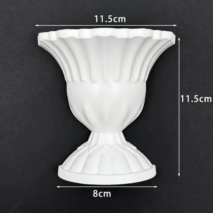Vase mural demi-cercle blanc pour arrangement floral