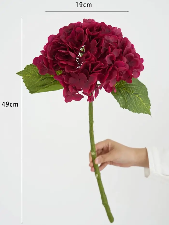 Fleurs d'hortensia artificielles bleues