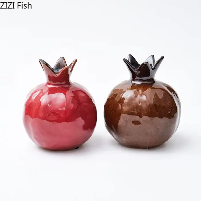 Vase à grenade en porcelaine brillante