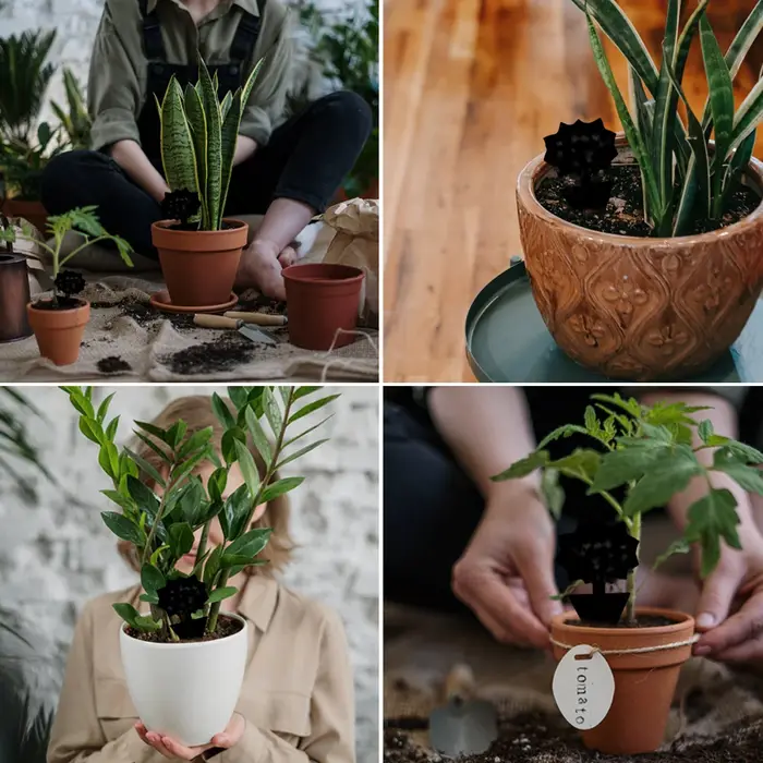 Papier collant imperméable pour plantes en pot