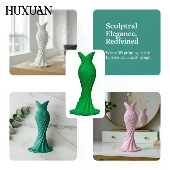 Vase en plastique élégant en forme de robe