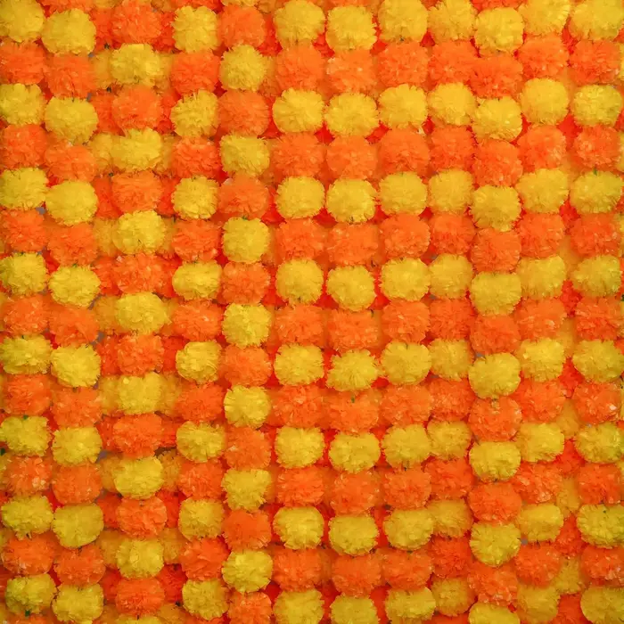 Guirlande de fleurs artificielles de marguerites, 5 pièces, 150cm, guirlande florale suspendue pour décoration de fête de mariage, décoration de maison Diwali, fausses guirlandes