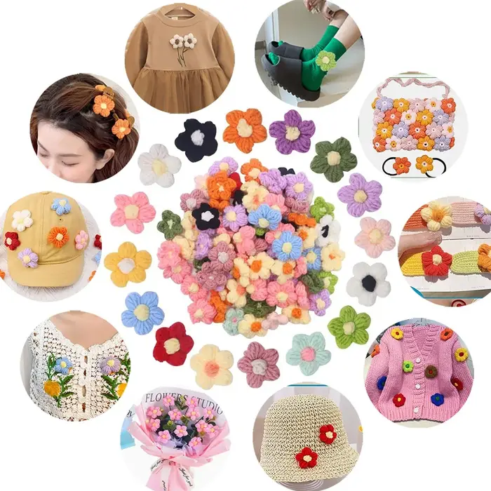 Fleurs au Crochet faites à la main