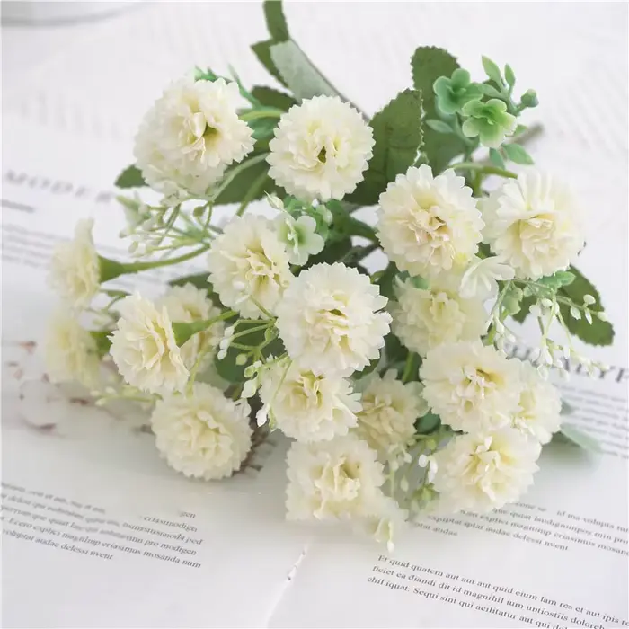 Fleurs artificielles bon marché Bouquet de mariage décoration de noël Vase pour la maison chambre Scrapbooking bricolage fête boîte à bonbons hortensia en soie
