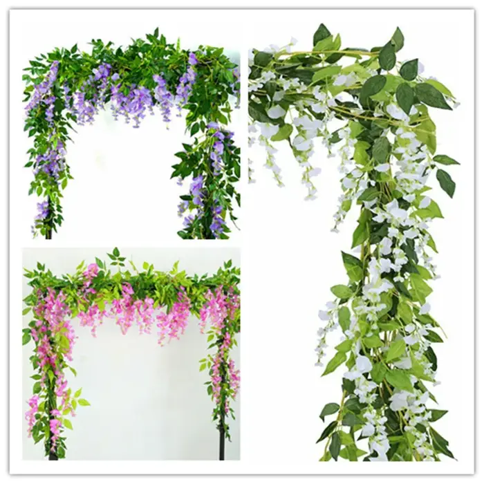 Guirlande de Glycine Artificielle pour Extérieur de Maison