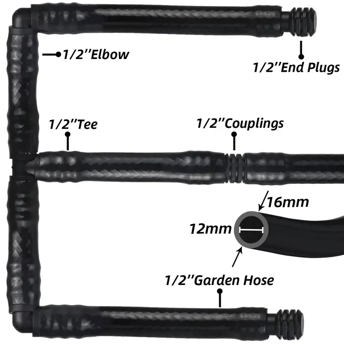 SPRYCLE 10 pièces 16mm raccords connecteur droit Micro Irrigation goutte à goutte 1/2 ''PE tuyau tuy