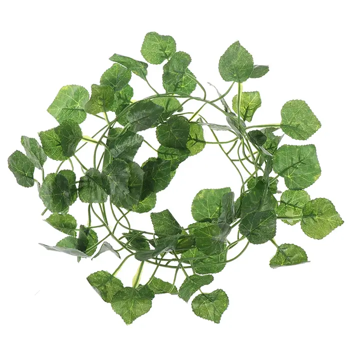 Feuilles de plantes vertes de vigne artificielles de 2.0m, décoration suspendue en rotin Liana, feui