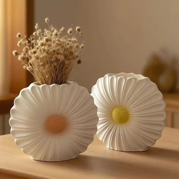 Moule DIY pour vase tournesol aux formes irrégulières et rondes