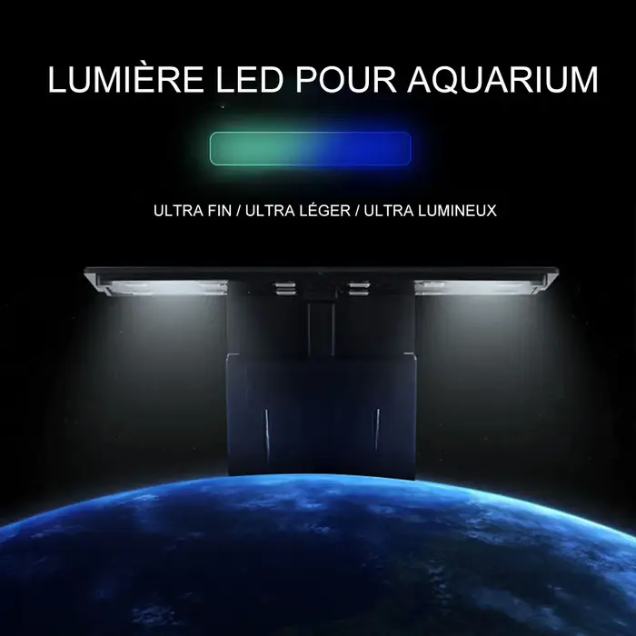 Très Mince Led Aquarium Lampe Éclairage La Croissance Des Plantes