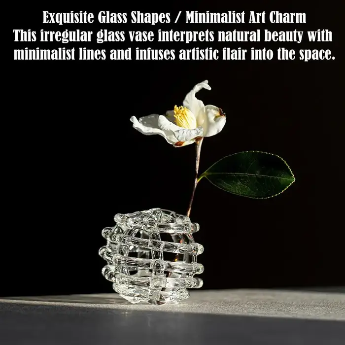 Vase à fleurs en verre Zen