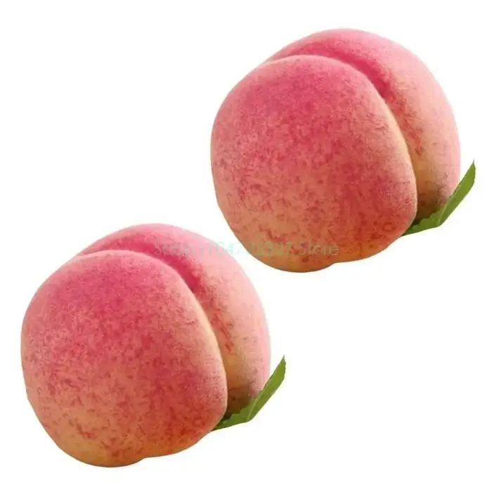 2pcs Fruits pêche aux pêches artificielles décoration domestique les centres table