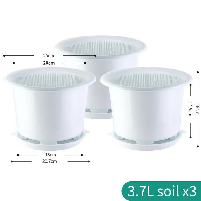 Meshpot-Pot de fleur en plastique à double couche avec trous d'air