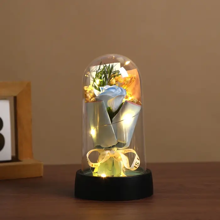 Lumière LED Tournesol avec Couvercle en Acrylique Élégant