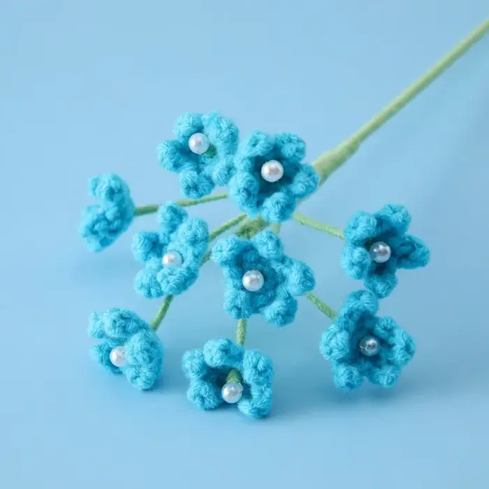 Finition tricoté fleur étoilée créative à la main tricot fleurs Crochet Bouquet