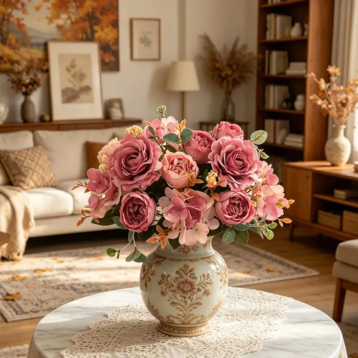 Fleurs Artificielles en Soie : Roses et Pivoines pour Festivals