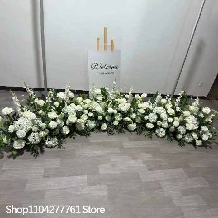 Rose pivoine plantes vertes mariage toile de fond décor plancher haute Arrangement Floral canapé coureur événement