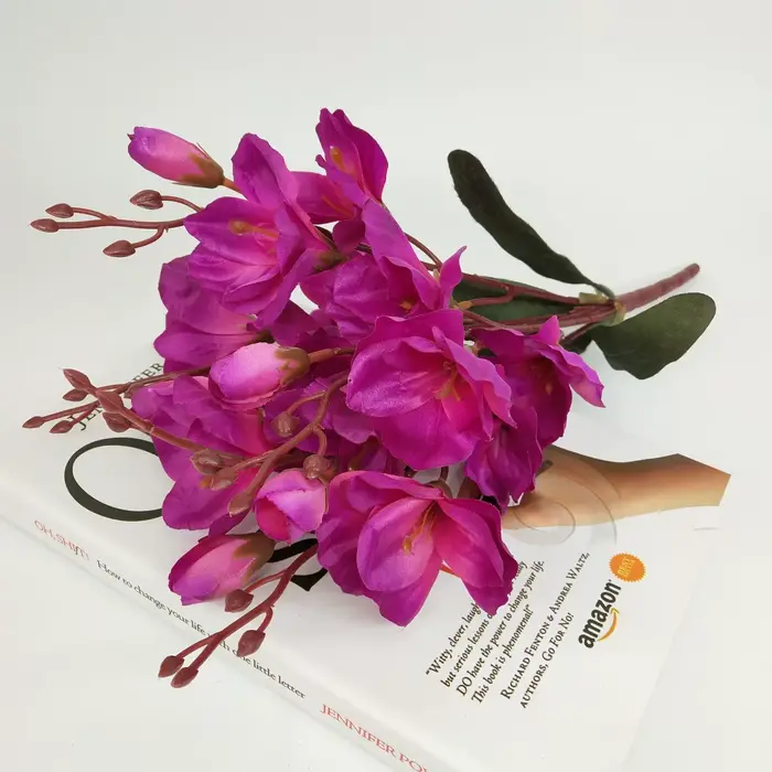 Bouquet de fleurs artificielles pour mariée, Magnolia, décoration de maison, fournitures de fête de 