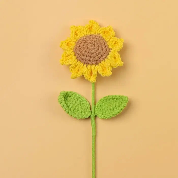 Bouquet de tournesols au crochet, bouquet de fleurs au crochet pour la décoration de la maison, bouq