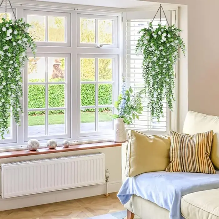 Plantes suspendues artificielles en plastique de 76 cm