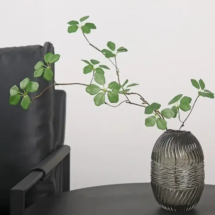 Plantes artificielles Guanyin feuille de Lotus 90cm/35.4in, Style pastoral frais, décoration de mais