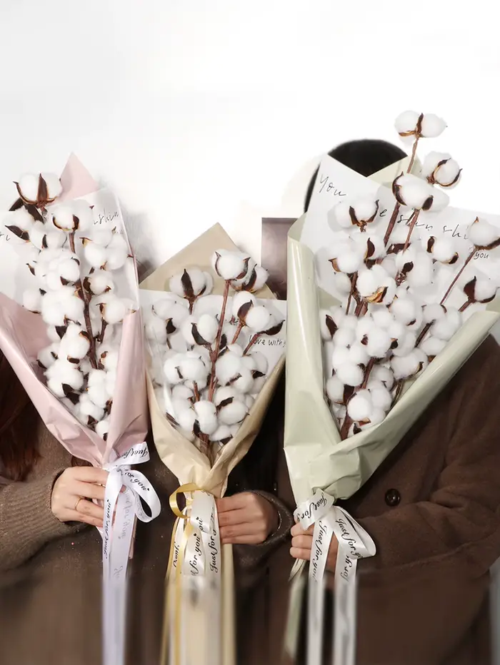 Bouquet de fleurs en coton artificiel Instagrammable