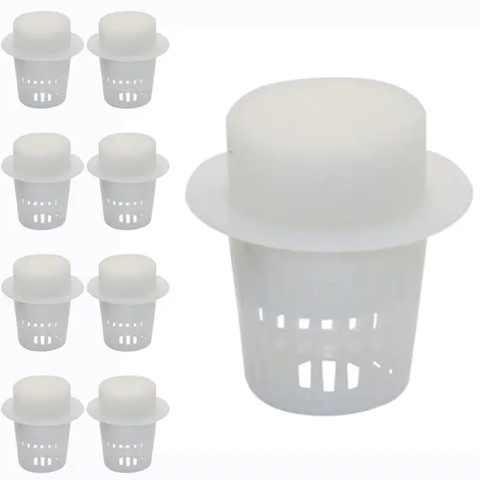 Gobelets en filet pour plantes et 50 cylindres, éponge pour culture hydroponique, orchidées, démarra
