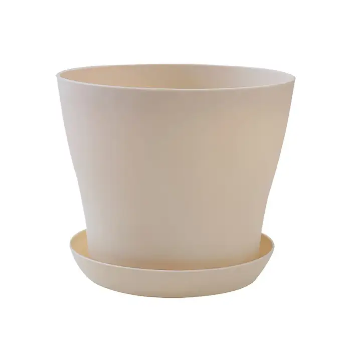 Pots de fleurs en plastique pour extérieur, jardinières rondes en plastique pour plantes, pots de pl