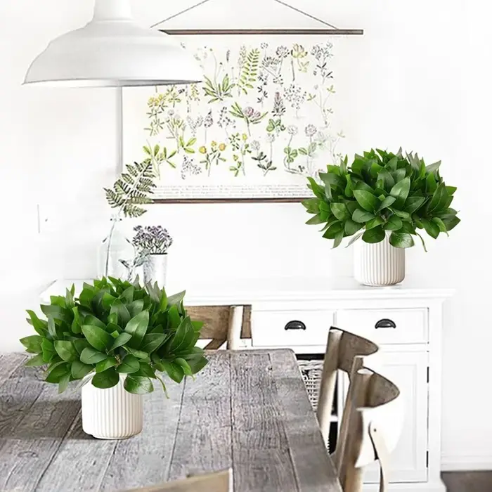Fleurs artificielles Plantes Feuille De Mariage Maison Chambre Table Festival Décorations Bouquet De Mariée Jardin Cour Accessoires Art Mur