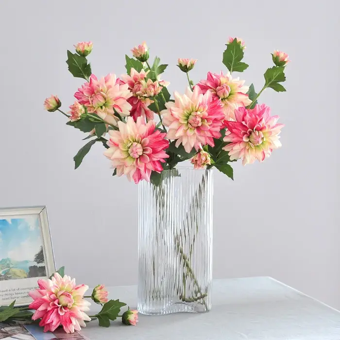 Fleur Artificielle de Nunlia à 3 Têtes Unique