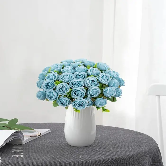 Fleurs artificielles Soie Rose Bricolage Mariage Bouque Nuptiale Jardin Roses Arche Maison Chambre Festival Décoration Couronnes Photographie Accessoires