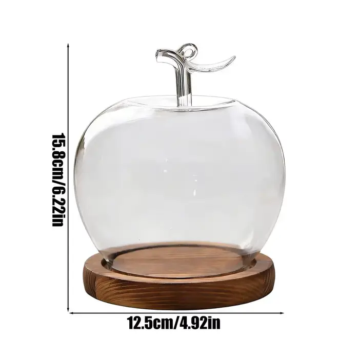 Cloche en verre pour fleurs préservées, forme de fruit, décoration de bureau pour collectionneurs, m
