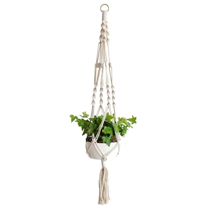 ConfronPlant-Cintre de plante en macramé fait à la main, pot de fleur, jardinière, décor à la maison